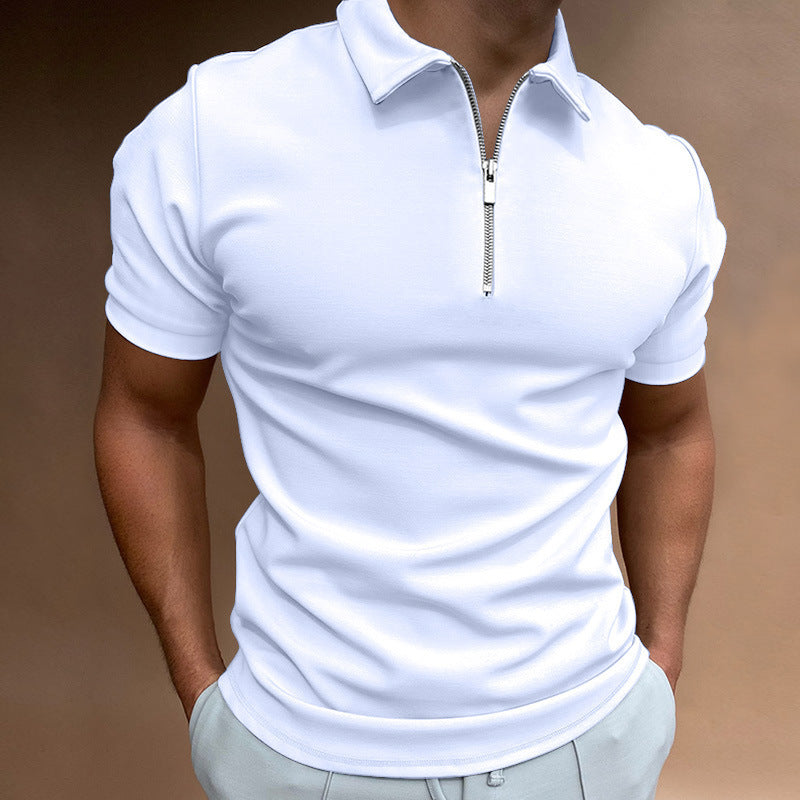 Men's Navy Polo Shirt – Short Sleeve Fitted | Aladinae