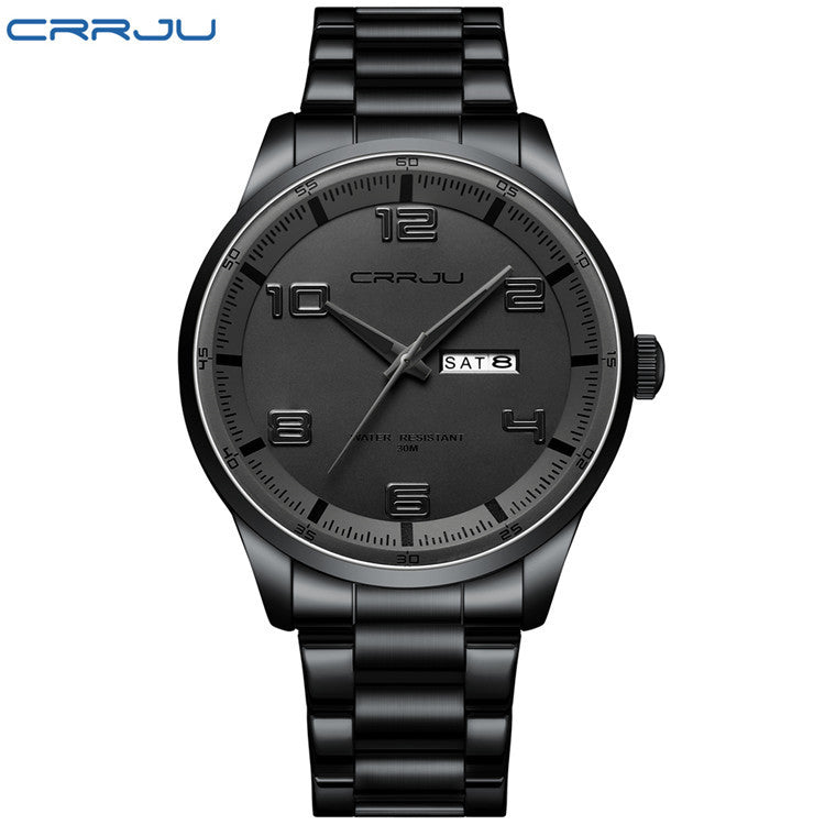 Men's Steel Watch - Calendar, Waterproof