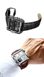 LIGE new electronic quartz dual display watch men's waterproof watch multi-function electronic watch quartz watch
