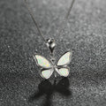 Net red popular Korean version of the trinkets platinum opal butterfly necklace ladies pendant Mori personality wild collarbone chain