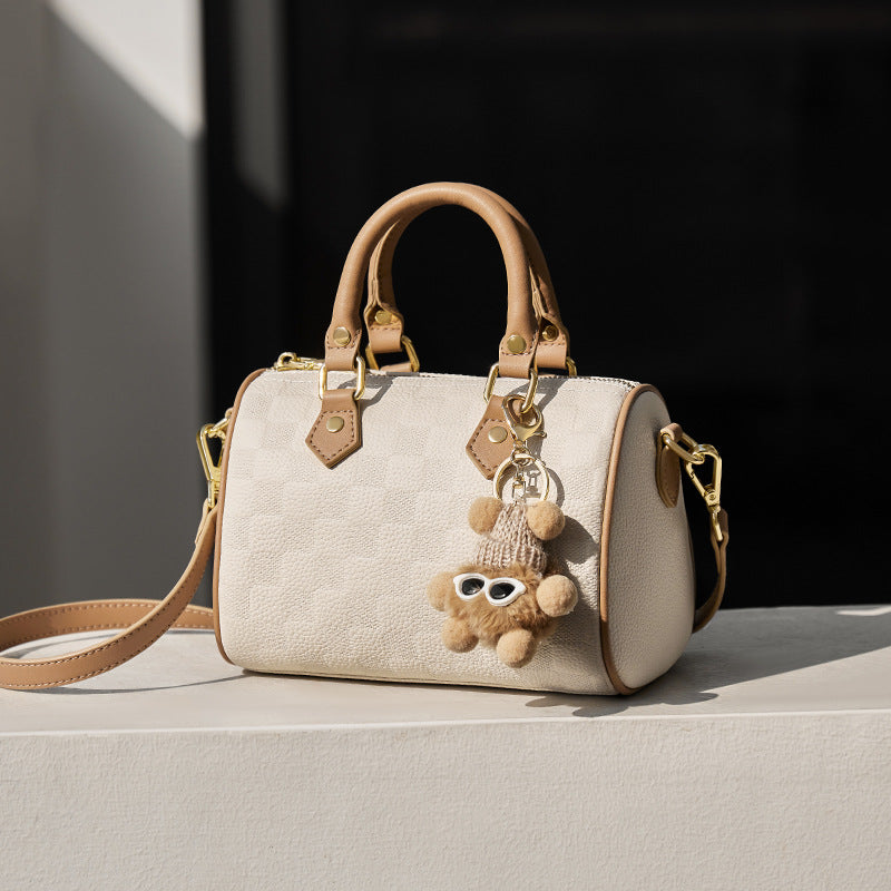 Nalandu bag women 2025 new ladies handbag white Boston pillow bag genuine leather messenger bag women's bag
