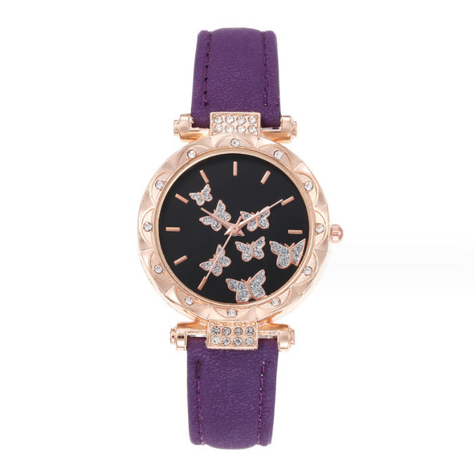 Women's Butterfly Design Watch - Simple, Casual