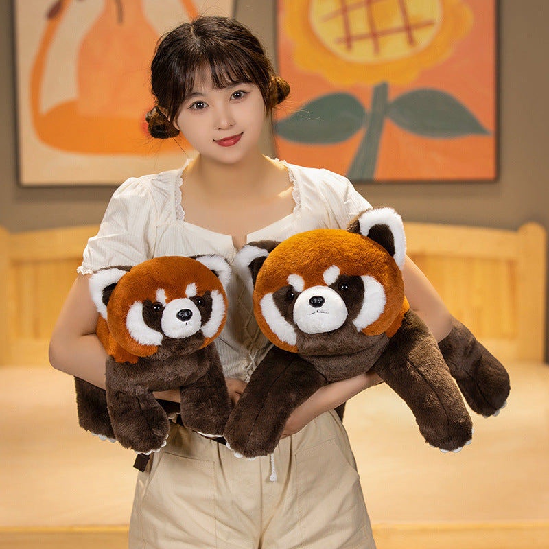 Cute and adorable simulation raccoon doll plush toy little raccoon doll children sleeping comfort pillow doll