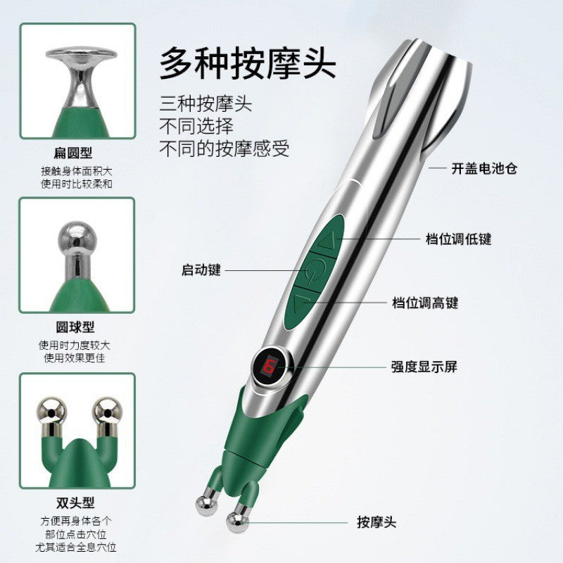 HempvanaRocket muscle massage therapy pen acupuncture pen electric meridian dredging electrotherapy pen