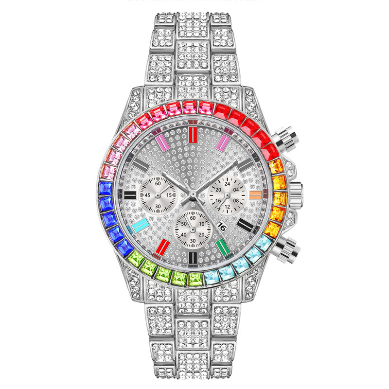 Men & Women's Multi-Dial Crystal Calendar Watch