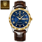 Men's Dual Calendar Luminous Quartz Watch - Waterproof