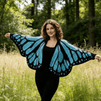 Imperial Butterfly Cape, Butterfly Shawl, Cardigan, Knitted, Unique Butterfly Pattern Shawl, Hand-crocheted Shawl, Comfortable Decoration