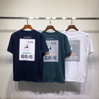 Unisex Green Letter Print Cotton T-Shirt | Aladinae