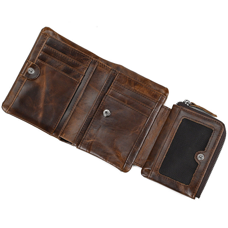 Men's RFID Genuine Leather Multi-Card Wallet | Aladinae