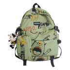 School bag male Korean version street trend junior high school student high school student backpack personality graffiti large capacity travel backpack