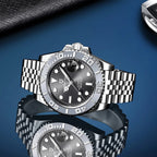 Men's White Automatic Mechanical Watch - Waterproof 100m