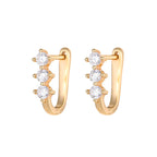 Banyan Tree S925 Sterling Silver Simple 14K Gold Plated Comet Diamond Earrings for Women, Cross-border Ins Fashionable Versatile Earrings