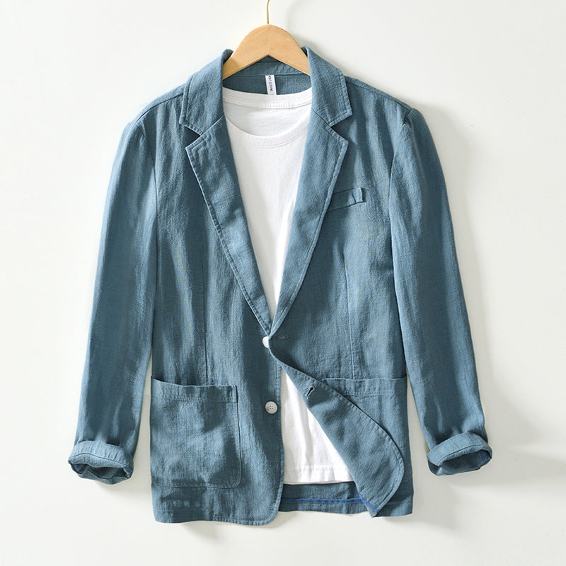 Men's 100% Linen Casual Blazer – White | Aladinae