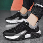 Men's Khaki Thick Sole Casual Sneakers | Aladinae