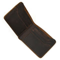 Men's Crazy Horse Leather Bifold Wallet | Aladinae