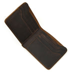 Men's Crazy Horse Leather Bifold Wallet | Aladinae