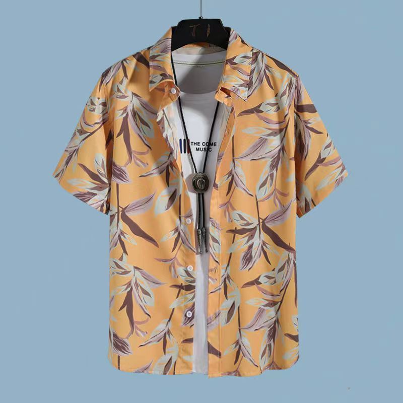 Men's Hawaiian Floral Shirt & Shorts Beach Set | Aladinae