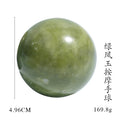 2 Pcs Natural Jade Stone Massage Ball Smooth Round Massager for Hand Foot Jade Massager Health Care Relax Body Massage Tools