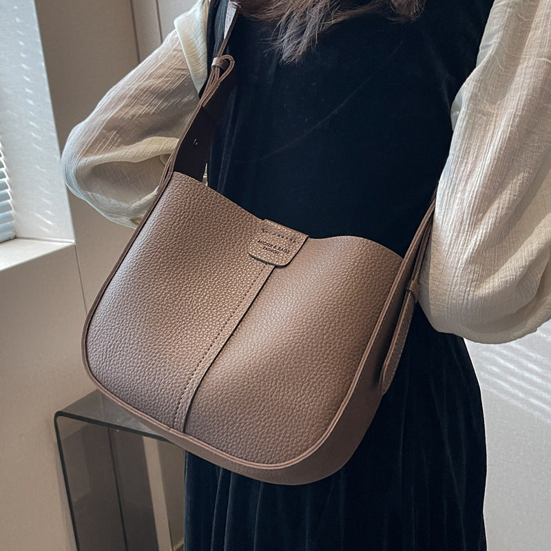 Cross-border all-match small bag for women 2025 spring and summer new fashion shoulder messenger bag retro commuter mother-and-child bucket bag