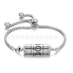 Stainless steel aromatherapy bracelet bracelet essential oil perfume diffuser bracelet adjustable titanium steel bracelet couple jewelry