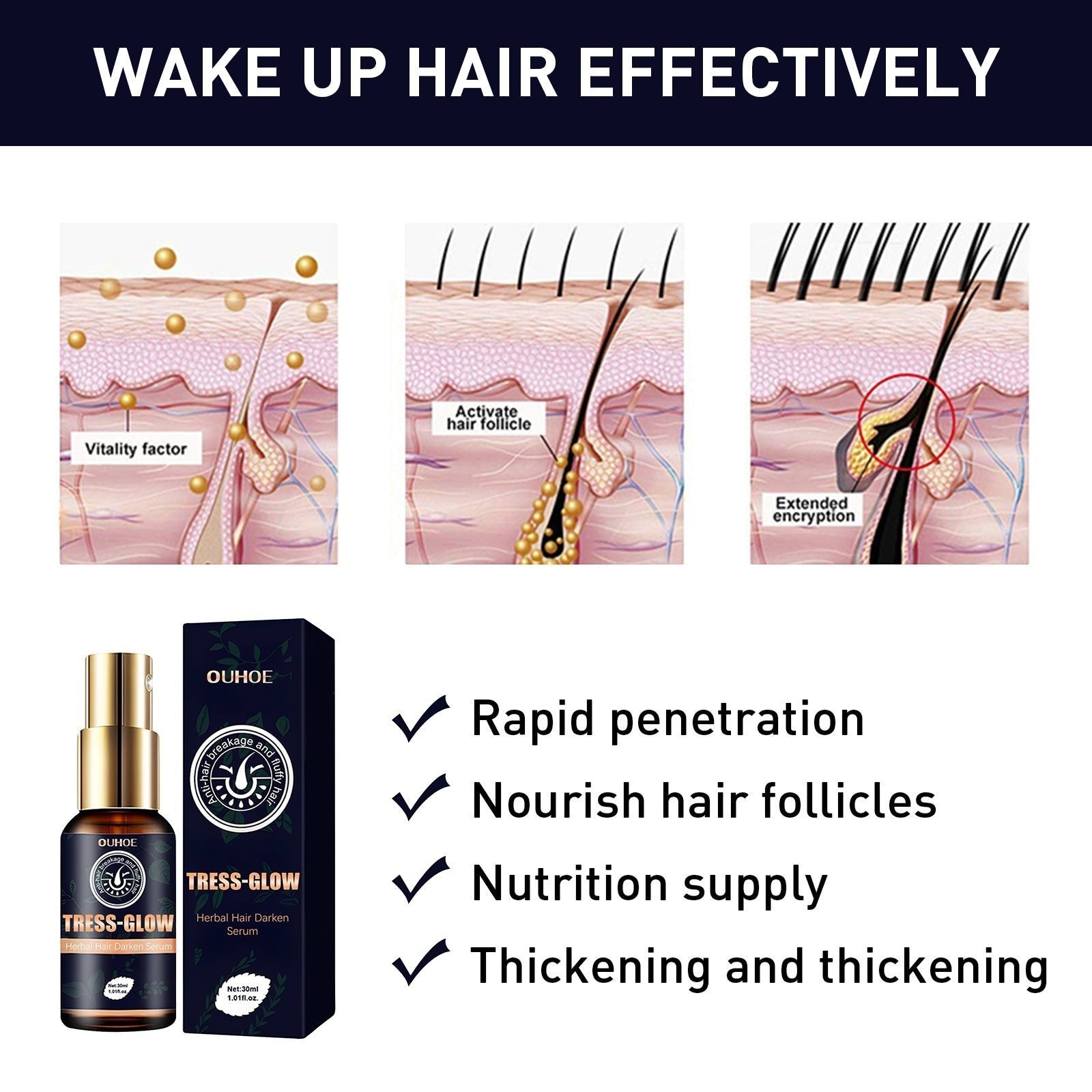 OUHOE Herbal Hair Care Essence – Scalp & Beard Care | Aladinae