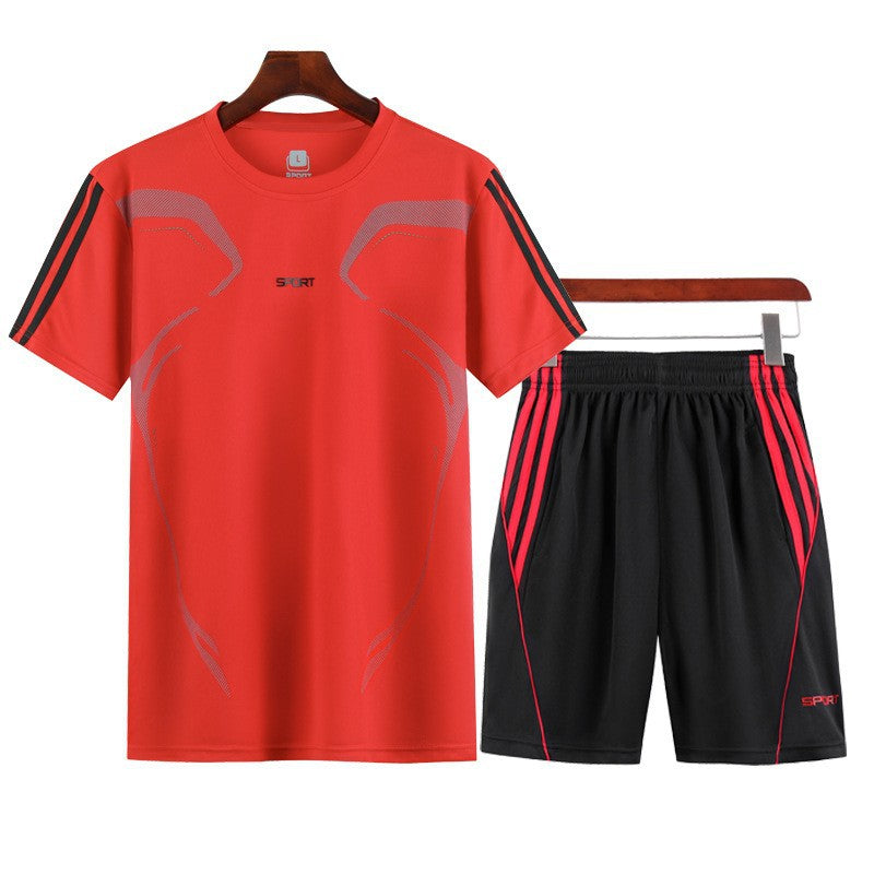 Men's Quick-Dry Short Sleeve Sports Suit - Ice Silk