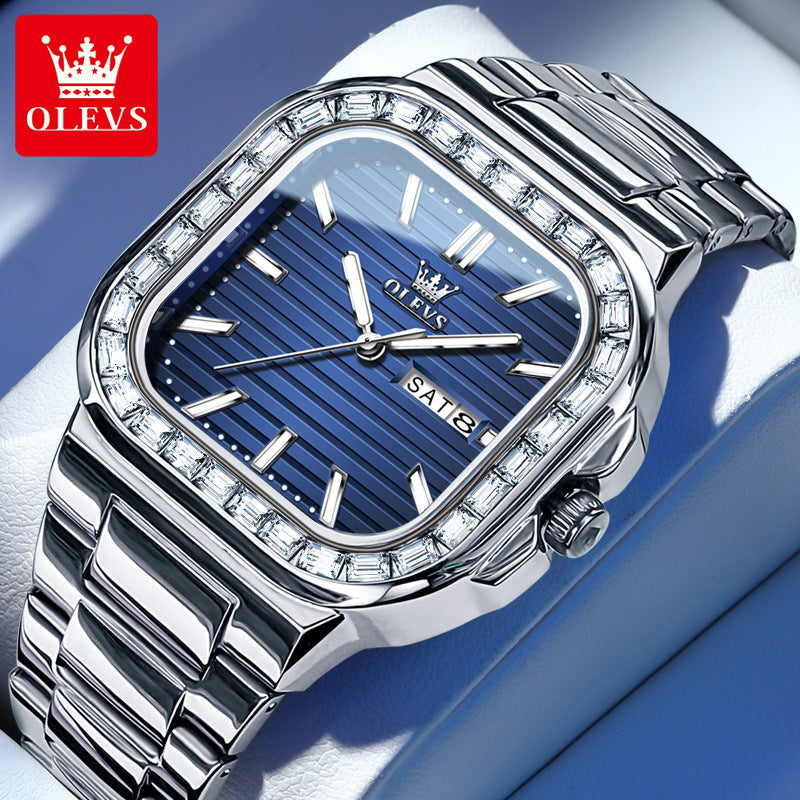 Men's Oris-Style Quartz Watch – Steel Band | Aladinae