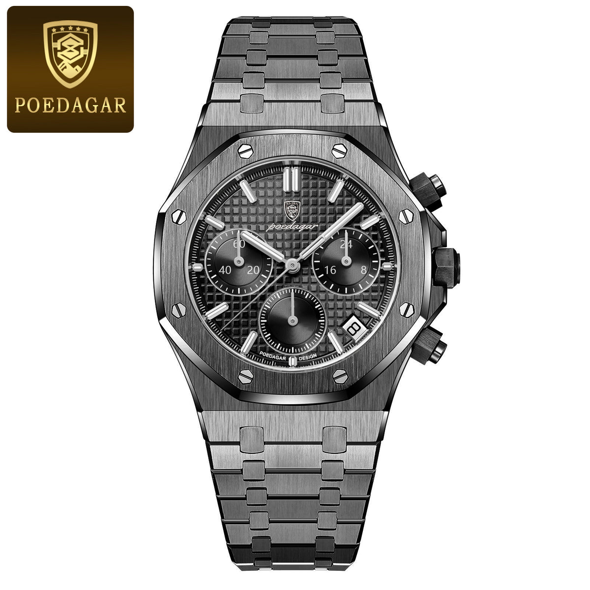 Men's Multi-Function Quartz Watch - Waterproof, Luminous