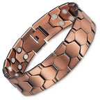 Amazon Hot Selling European and American Cross-Border Twill Antique Red Copper Men's Bracelet, Three Rows of Magnets Bracelet Wholesale