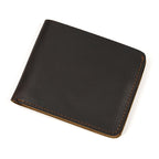 Men's Crazy Horse Leather Bifold Wallet | Aladinae