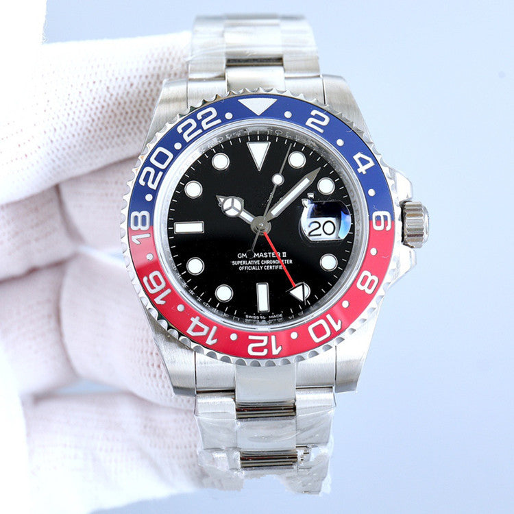 Cross-border GMT-Master II watch with steel band, Submariner, Yacht-Date watch, fully automatic mechanical waterproof watch