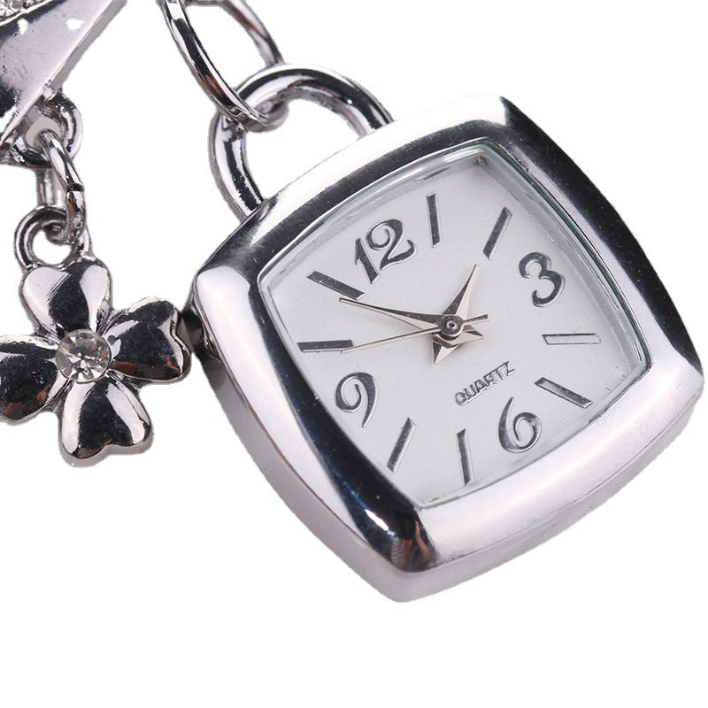 Women's Silver Square Dial Watch - Alloy Bracelet