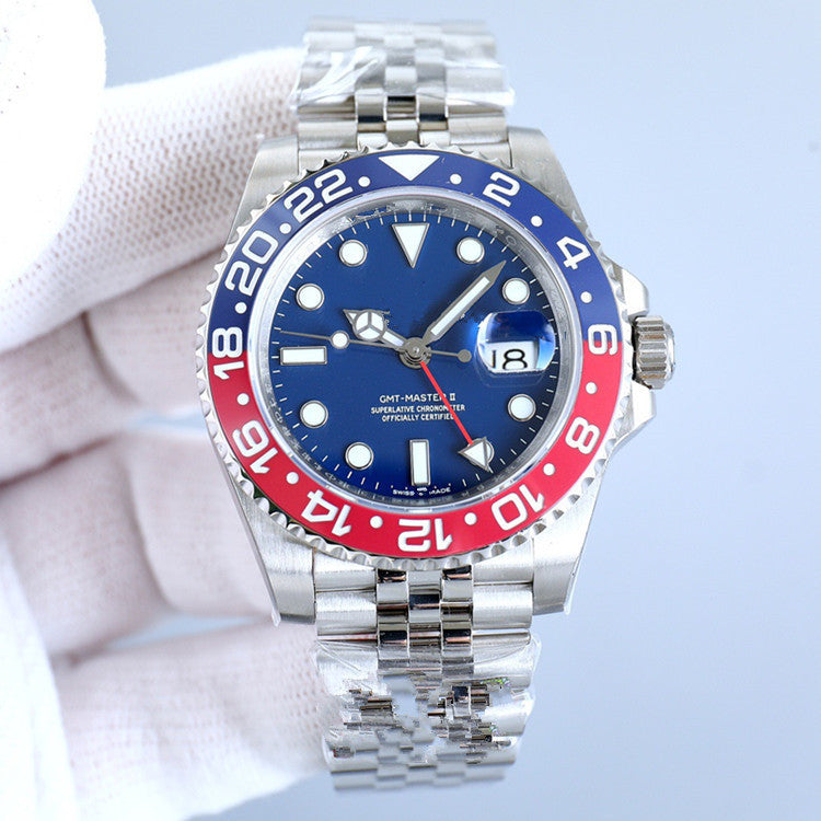 Cross-border GMT-Master II watch with steel band, Submariner, Yacht-Date watch, fully automatic mechanical waterproof watch