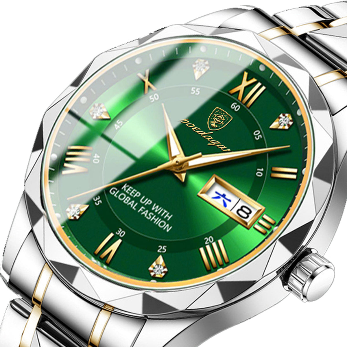 Men's Dual Calendar Luminous Quartz Watch - Waterproof