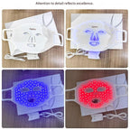 Red light facial mask beauty device, LED red and blue light mask, cross-border home use skincare, infrared therapy, large panel light, custom-made.