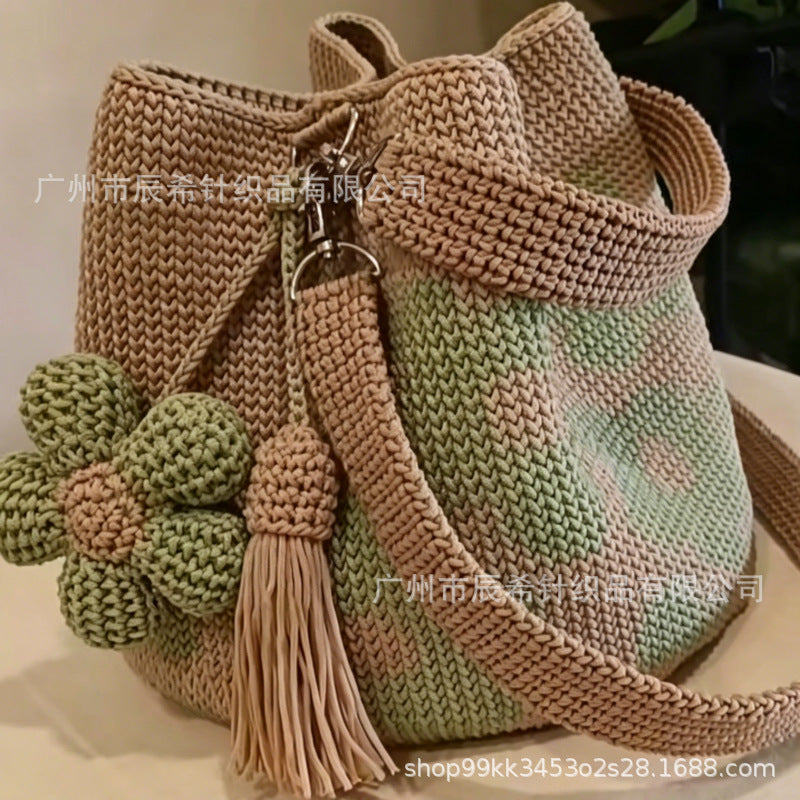 Cross-border HANDCRAFTED CROCHET FLOWER BAG Handmade Crochet Flower Bag Set