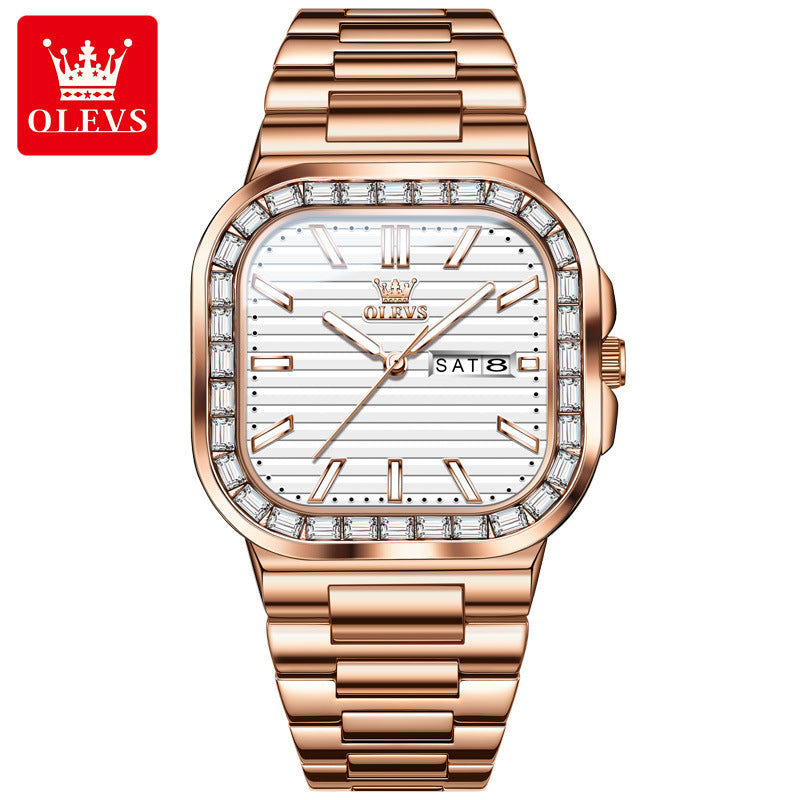Men's Oris-Style Quartz Watch – Steel Band | Aladinae