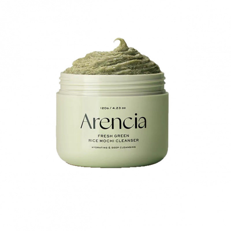 Arencia Green Rice Cake Facial Cleanser, made with plant extracts, deeply moisturizes, cleanses, and gently cares for your skin.