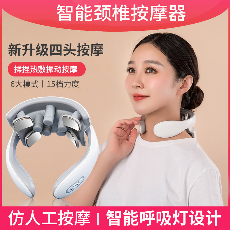New portable multi-functional neck massager, neck massager, neck protector, heat therapy, vibration neck massager
