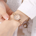 Women's Gold Small Dial Watch - Mother-of-Pearl