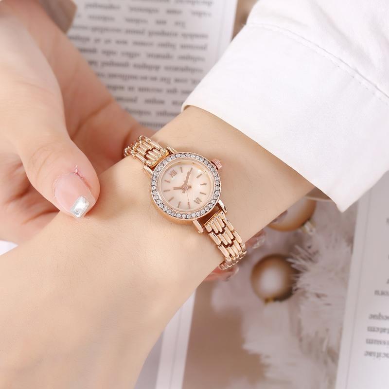 Women's Gold Small Dial Watch - Mother-of-Pearl