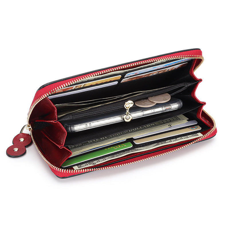 Genuine Leather Long Wallet