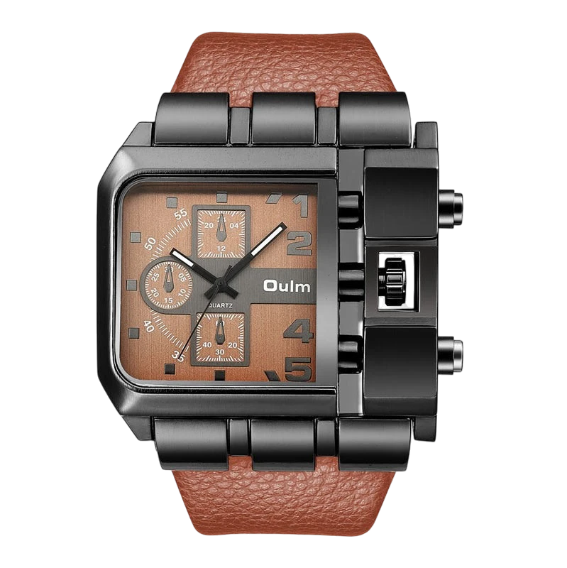 Oulm Men's Large Dial Quartz Watch | Aladinae