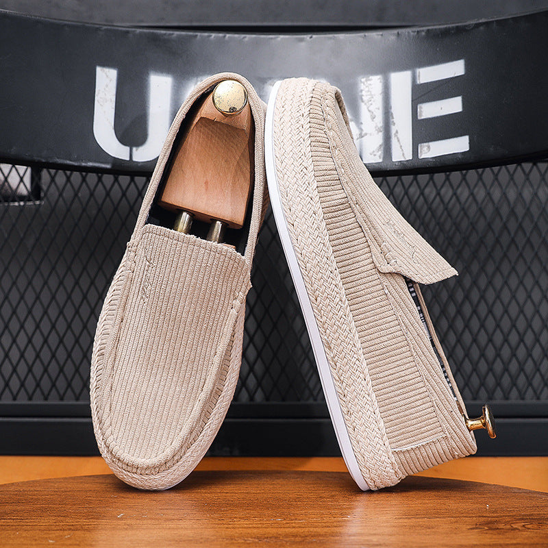 Cloth Shoes Men's Summer Breathable Soft Bottom Handmade Slip-on Old Beijing Fisherman Shoes Casual Fashion Shoes Cross-Border Men's Shoes