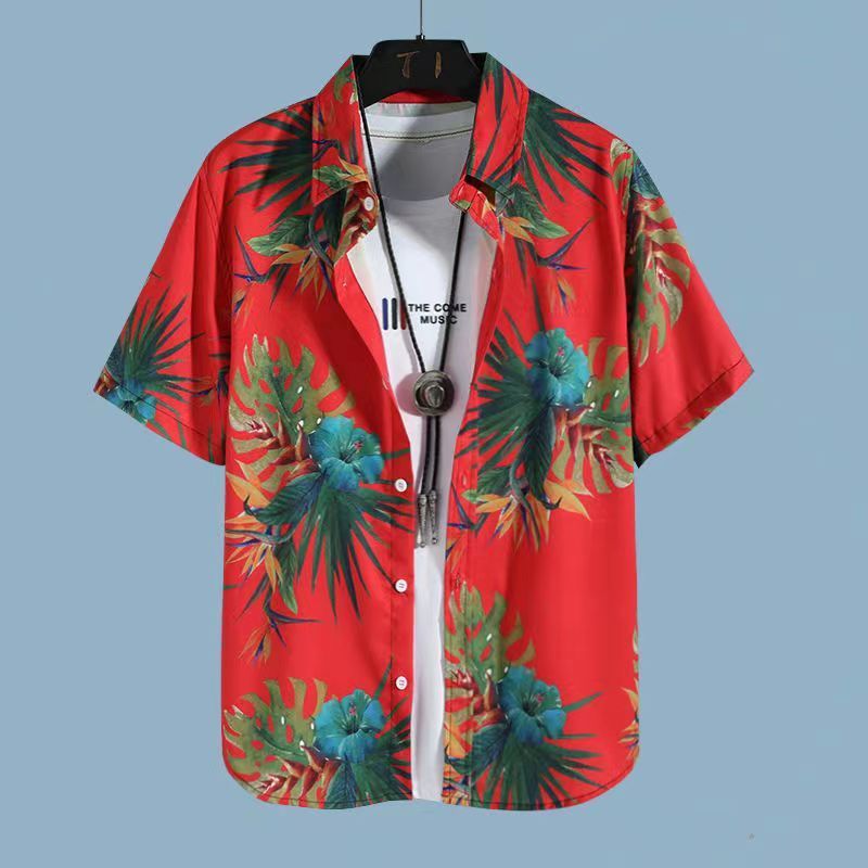 Men's Hawaiian Floral Shirt & Shorts Beach Set | Aladinae