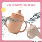 Amazon cross-border creative new product silicone baby learning drinking cup with straw leak-proof and drop-proof ready-to-stock milk powder cup