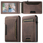 Suteni Brown Pop-Up Card Holder - Photo Frame, Leather