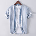 Men's Striped Linen Casual Shirt