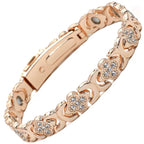 Amazon Hot Selling European and American Cross-Border Twill Antique Red Copper Men's Bracelet, Three Rows of Magnets Bracelet Wholesale