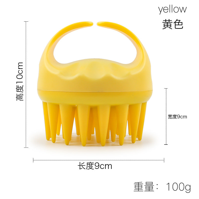 Factory direct sales of silicone shampoo brush, multi-functional massage brush, wet and dry shampoo comb, shower massage shampoo brush.